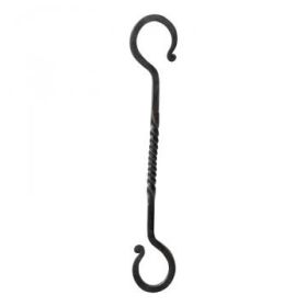 10-Inch Twisted Wrought Iron S Hooks - Set of 3