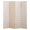 4 Panel Oriental Shoji Screen / Room Divider, Natural