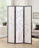 Roundhill 3-Panel Oriental Shoji Screen/Room Divider, Black