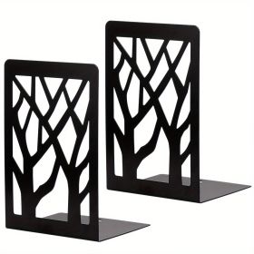 Twig Metal Retro Iron Textbook File Classification Bookend Shelf Black / White Bookend (Color: black)