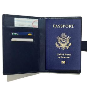 Passport Wallet with RFID Safe Lock (Color: black)