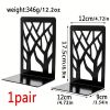 Twig Metal Retro Iron Textbook File Classification Bookend Shelf Black / White Bookend