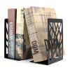 Twig Metal Retro Iron Textbook File Classification Bookend Shelf Black / White Bookend